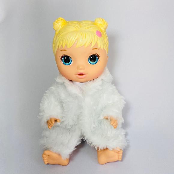 Casaco de pele Roupa roupinhas para boneca Baby Alive BRANCO