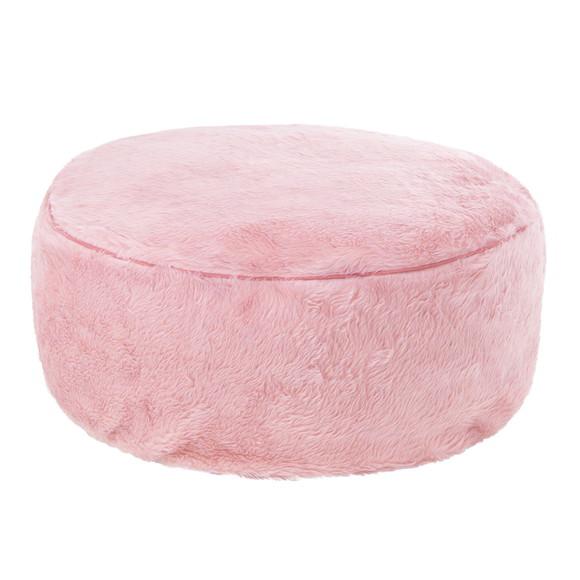 Cama puff tamanho m - pelúcia rosê no elo7 | mileva store