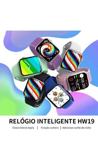 Relógio smartwatch novo iwo hw19 tela 1.77 infinita