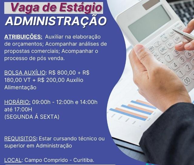 Vaga de estágio para auxiliar no comercial em distribuidora