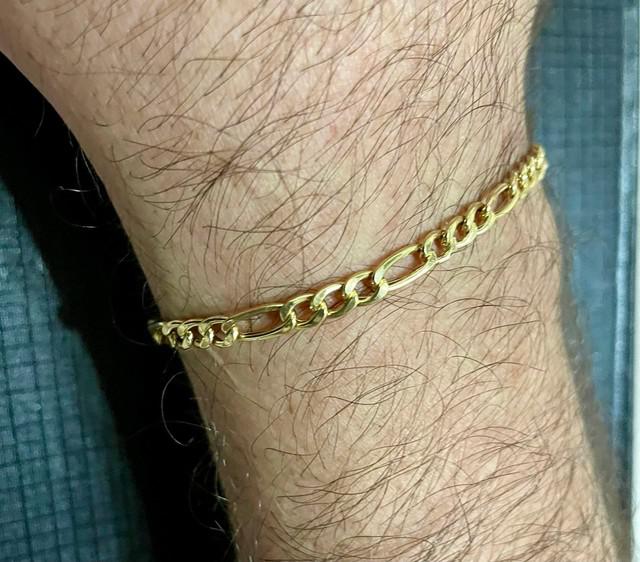 Pulseira masculina em ouro 18k!3.6g