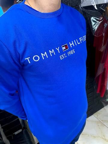 Blusa moletom gola careca tommy tamanho p