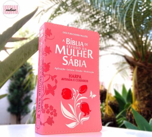 Bíblia da mulher sábia capa rosa