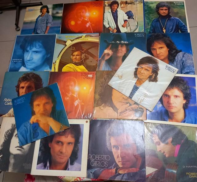 Lote de discos de vinil do roberto carlos, 20 unidades