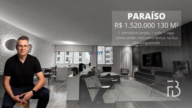 Apartamento à venda em paraíso 1 dormitório 1 suíte 130