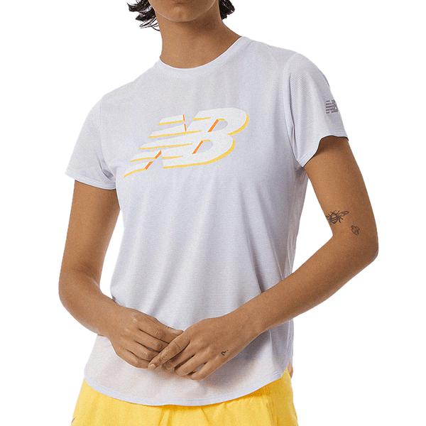 Camiseta manga curta new balance logo feminina