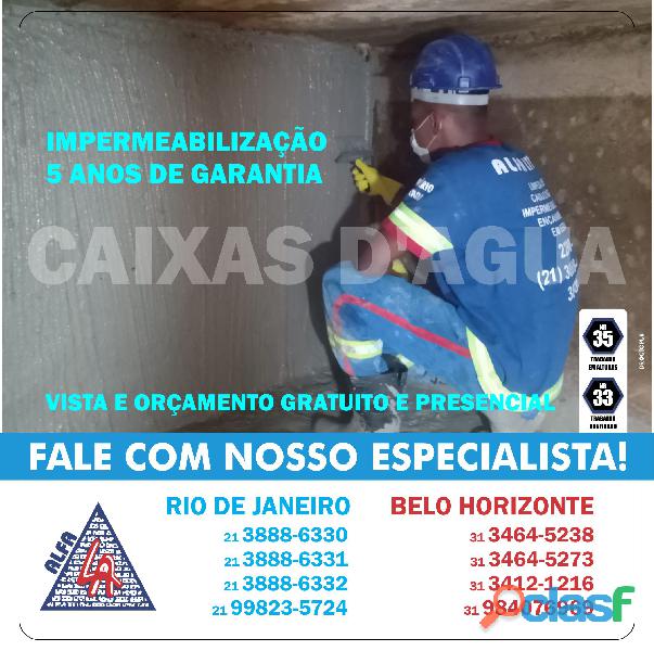 Impermeabilização de caixa d&#39;água   monte azul