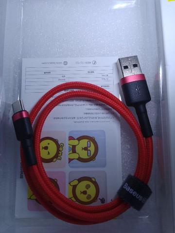 Baseus Cabo Carregador Usb Tipo C 50CM - vermelho