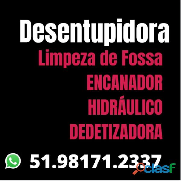 Desentupidora e limpa fossa zona leste de porto alegre rs 51.98171.2337 whatsapp