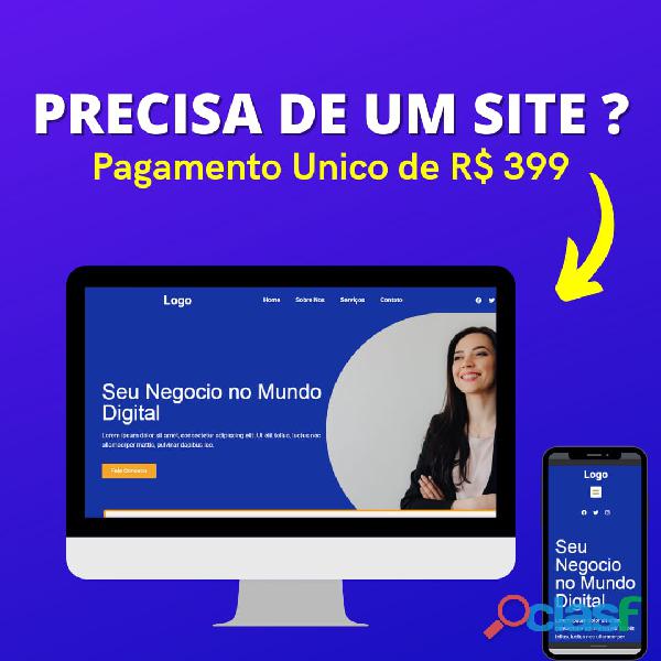 Criação de site profissional r$ 399