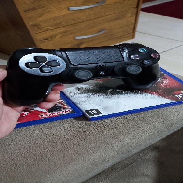 2 jogos e 1 controle ps4 novos