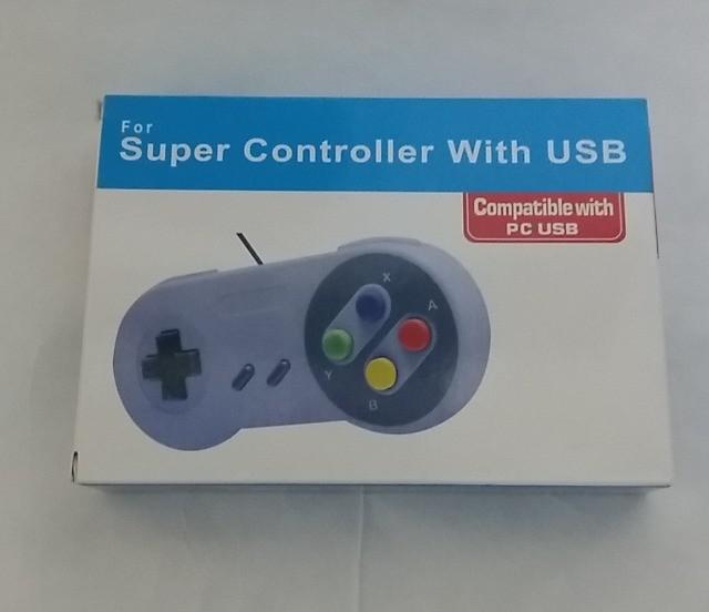 Controle super nintendo com cabo para entrada usb do