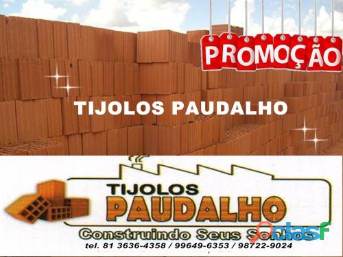 Tijolos na promoção para sua obra em areias recife pe