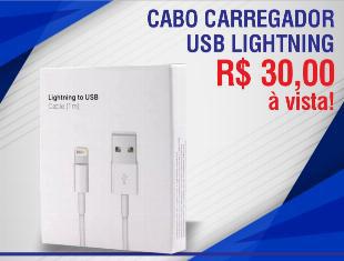 Cabo carregador usb lightning