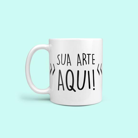 Caneca Branca Personalizada no Elo7 | Pug Mug Studio