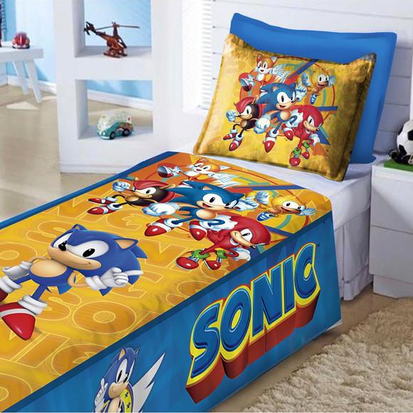 Jogo de cama lençol cobre leito + fronha sonic no elo7 |