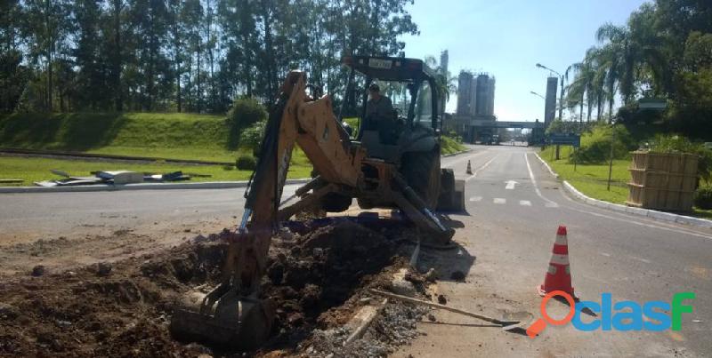 Locação de retroescavadeira Porto Alegre RS Synttsserv Soluções