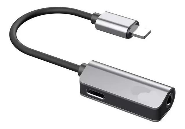 Adaptador De iPhone Fone Musica e Carregamento Simultâneo -