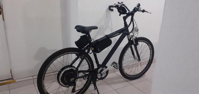 Bicicleta elétrica semi-nova - shimano - aro 26