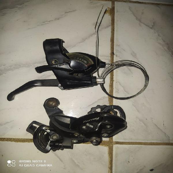 Passador e trocador shimano touney 7v