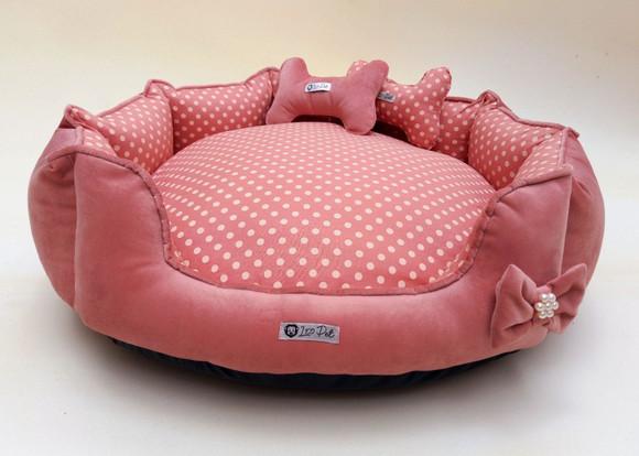 Cama Para Pets Redonda Suede 60x60 no Elo7 | Léo Pet