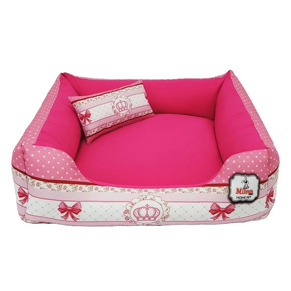 Cama p/cachorro gato caminha pet 60x60 -coroa pink no elo7 |