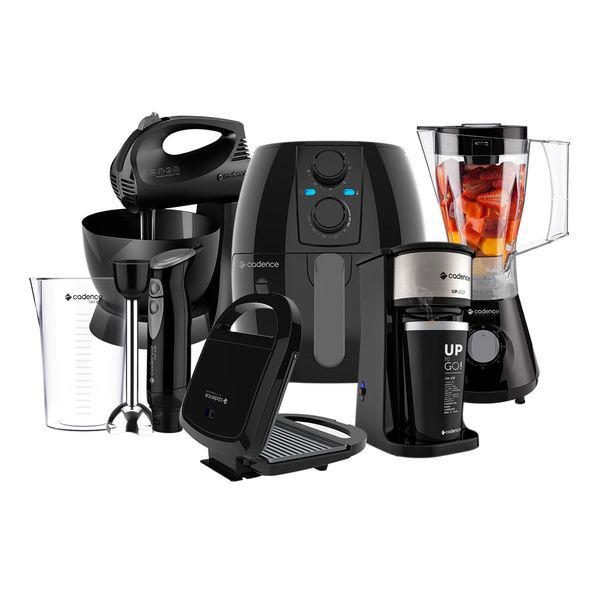 Kit cozinha completa cadence black - 220v