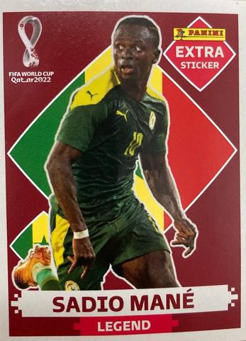 Figurinha extra sadio mané - bordô (copa 2022)