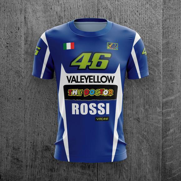 Camiseta valentino rossi 46 moto gp velocidade the doctor no