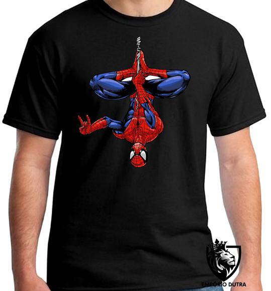 Camiseta adulto e infantil homem aranha spider man marvel no