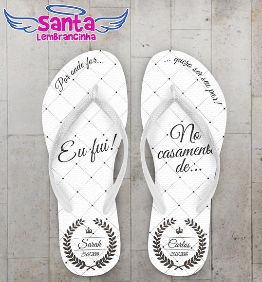 Chinelo Casamento Personalizado, Noivos no Elo7 | Santa