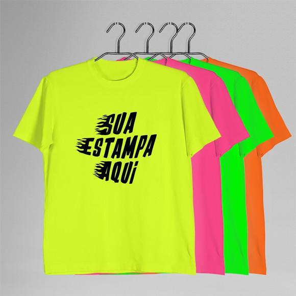 Kit 4 camisetas cores neon festa aniversário mega oferta no