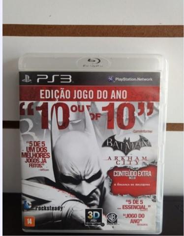 Vendo jogo ps3 batman arkham city edição jogo do ano pouco