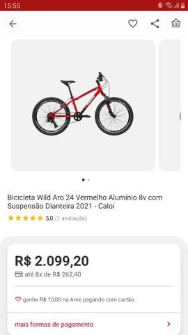 Bicicleta caloi wild 21 marchas alumínio