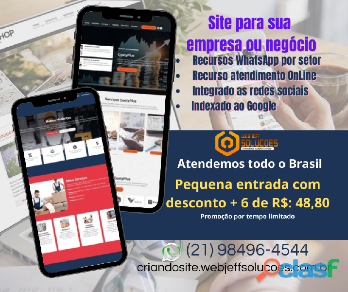 Criação de site e loja virtual profissional