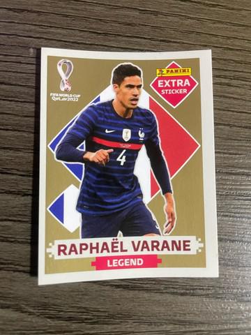 AS 4 LEGENDS RAPHAEL VARANE (França) - AS 4 FIGURINHAS EXTRA LEGENDS - OURO