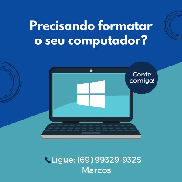 Formatação de Notbooks e Computadores