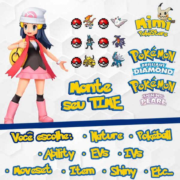 6 pokémon personalizados shiny monte seu time - brilliant