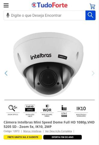 Câmera Mini Speed Dome IK10 Full HD 1080p VHD 5205 SD