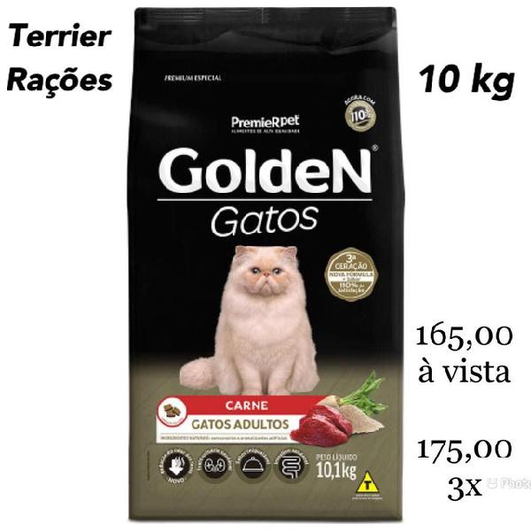 Ração Golden CARNE Gatos Adultos 10 kg