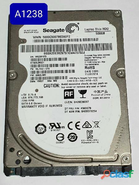 Placa HD 500 Gb St500lm021 Cod. A1238 Placa HD 500 Gb St500lm021 Cod. A1238
