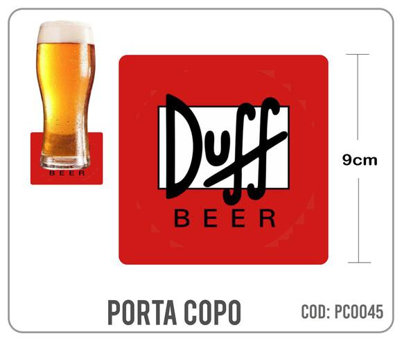 4 bolachas porta copo emborrachado - duff - oferta no elo7 |