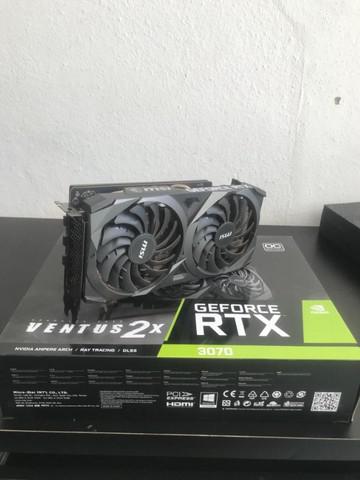 Placa de vídeo rtx 3070 8 gb da msi- semi nova