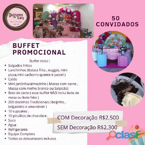 Buffet Infantil completo + decoração   Quitutes da Lary