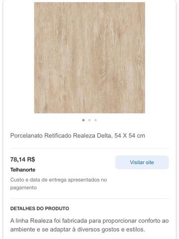 Piso porcelanato retificado delta realeza de r$ 78,14 o