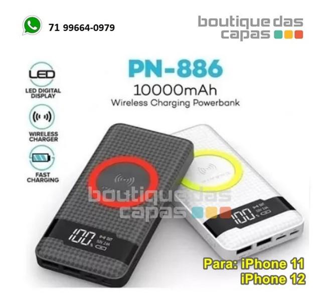 Carregador power bank wireless sem fio 10.000mah pn-886