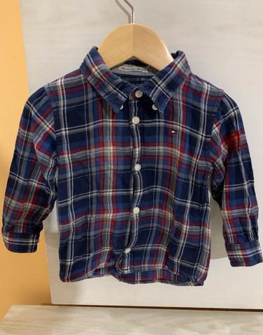 Camisa manga longa xadrez tommy hilfiger