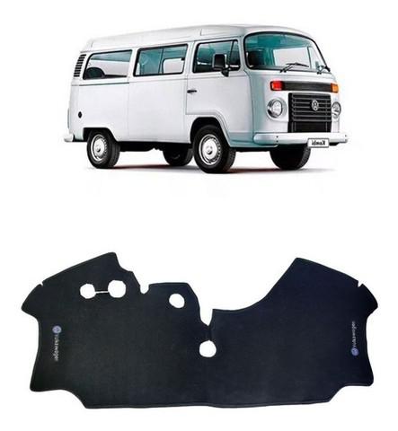 Tapete Carpete Bordado Volkswagen Kombi 2010 A 2012 Preto