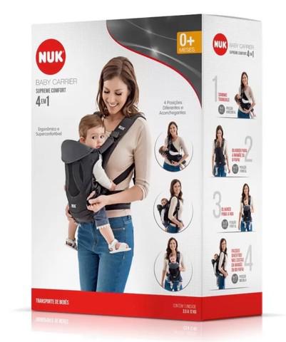 Canguru para bebê 4 posições até 12kg nuk - 4 em 1 baby