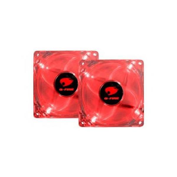 Cooler gabinete fan 80mm led vermelho ew0408-e g-fire